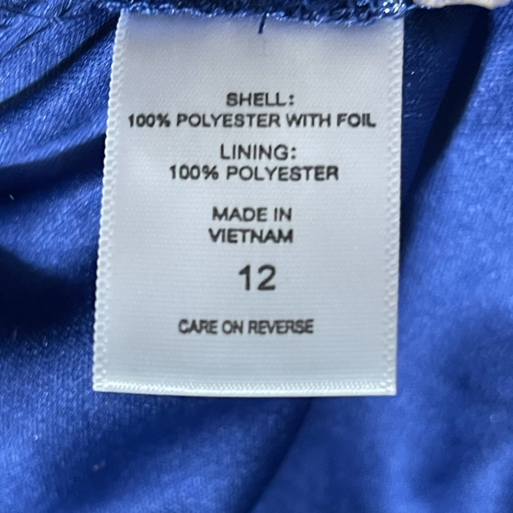 NWT Newβ York & Company dress size 12 stunning royal blue metallic sheath dress - Picture 12 of 13